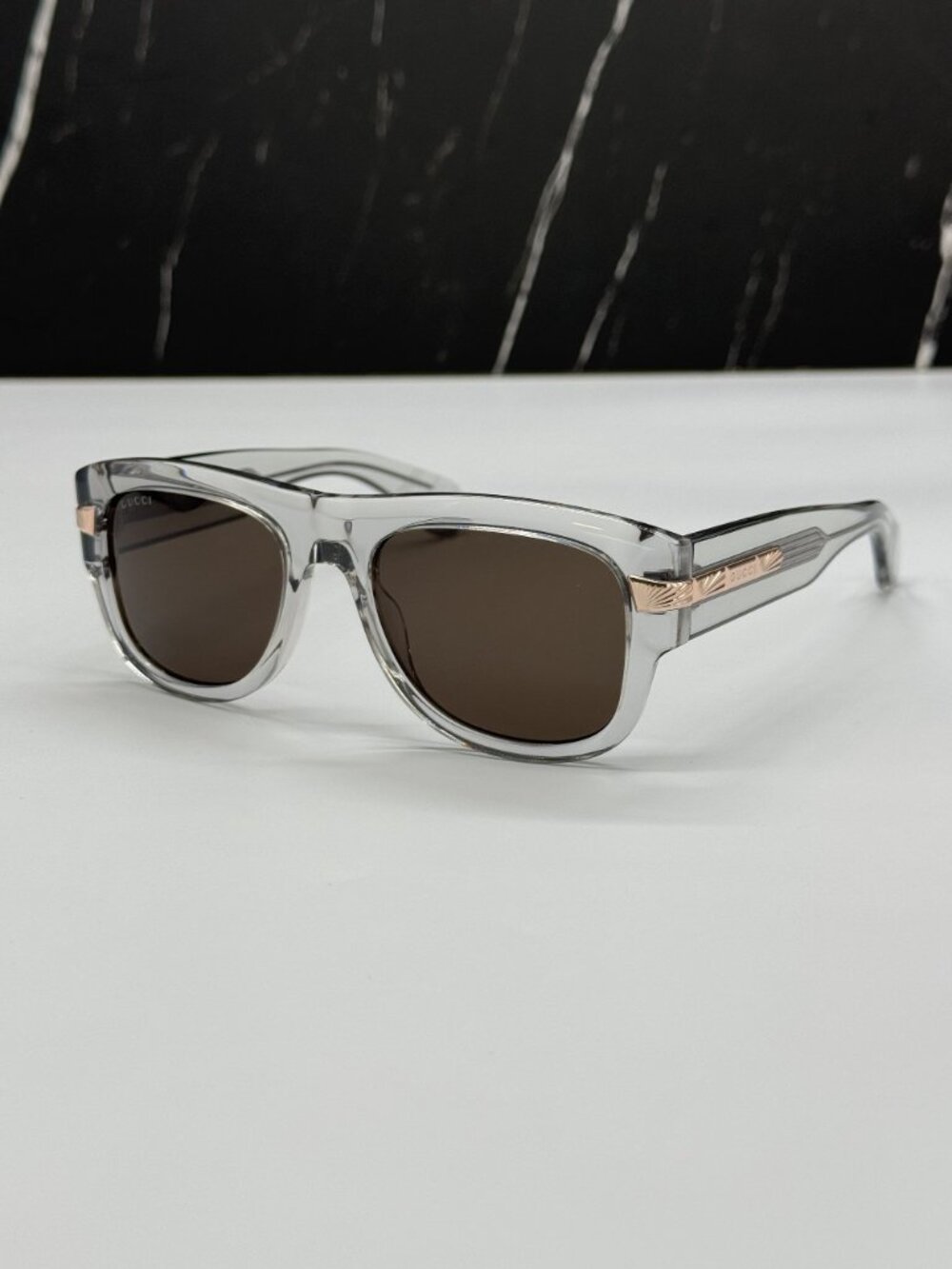 NEW GUCCI GG1517S 006 CLEAR BROWN MEN SUNGLASSES GUCCI - Picture 2 of 10
